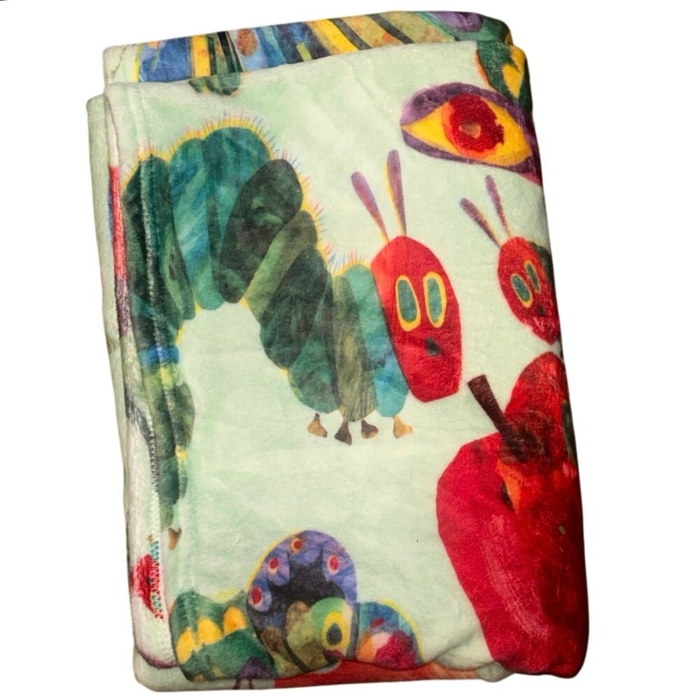 Eric Carle The Very Hungry Caterpillar Butterfly NWOT Toddler Soft Throw Blanket